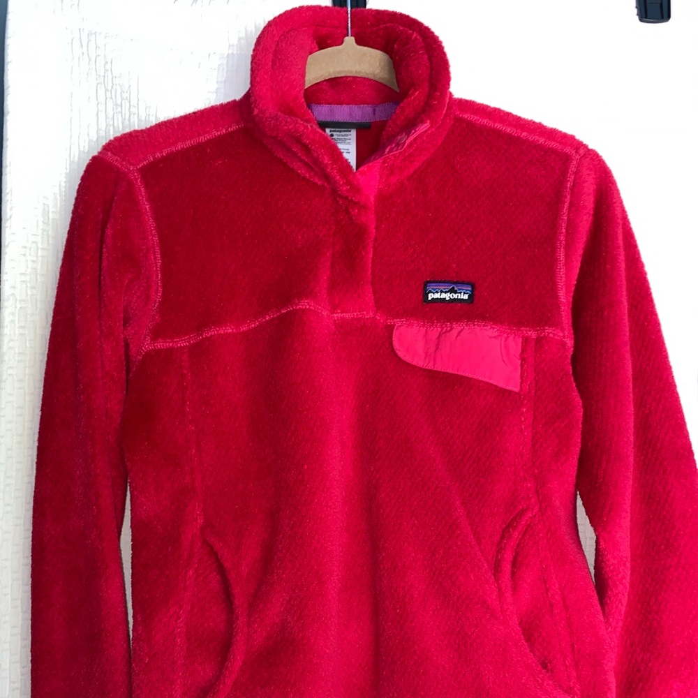 Bright red Patagonia jacket